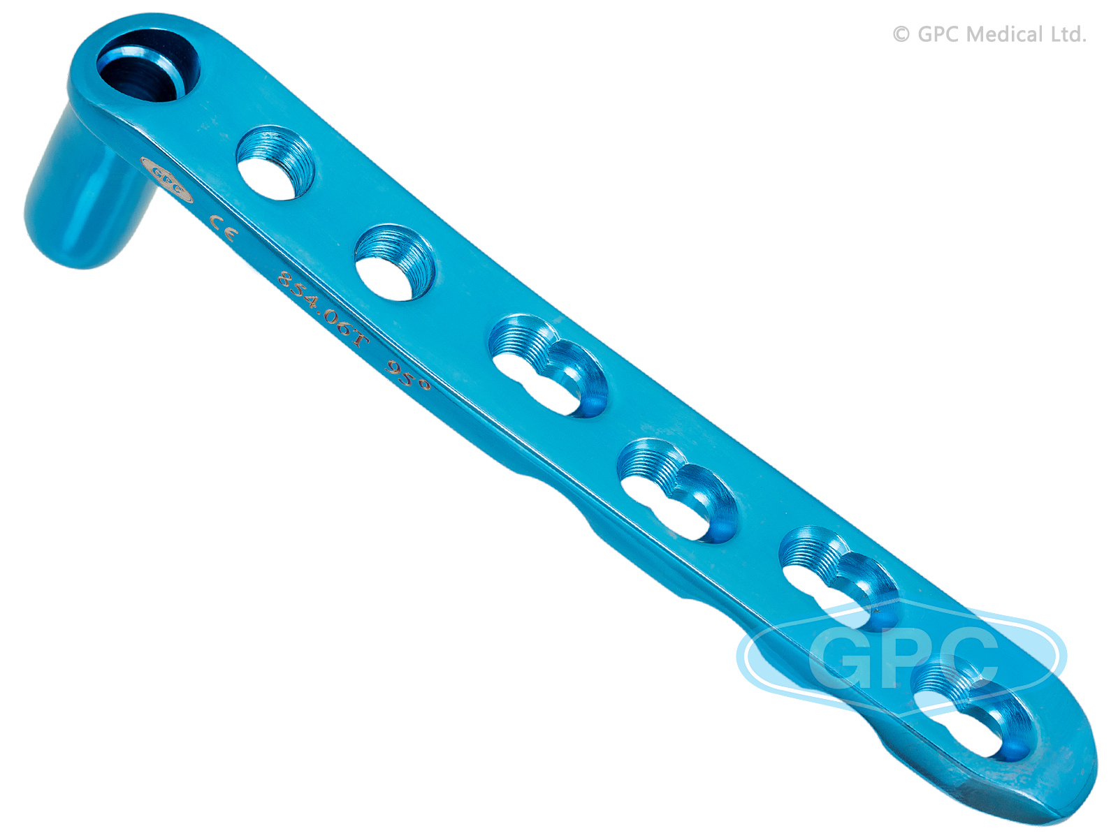 Plaque à tube DCS fix<em>LOCK</em> 95°, 4,5 mm